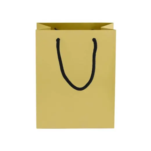 230gsm Matte Gift Bag - 33cm Gold Front